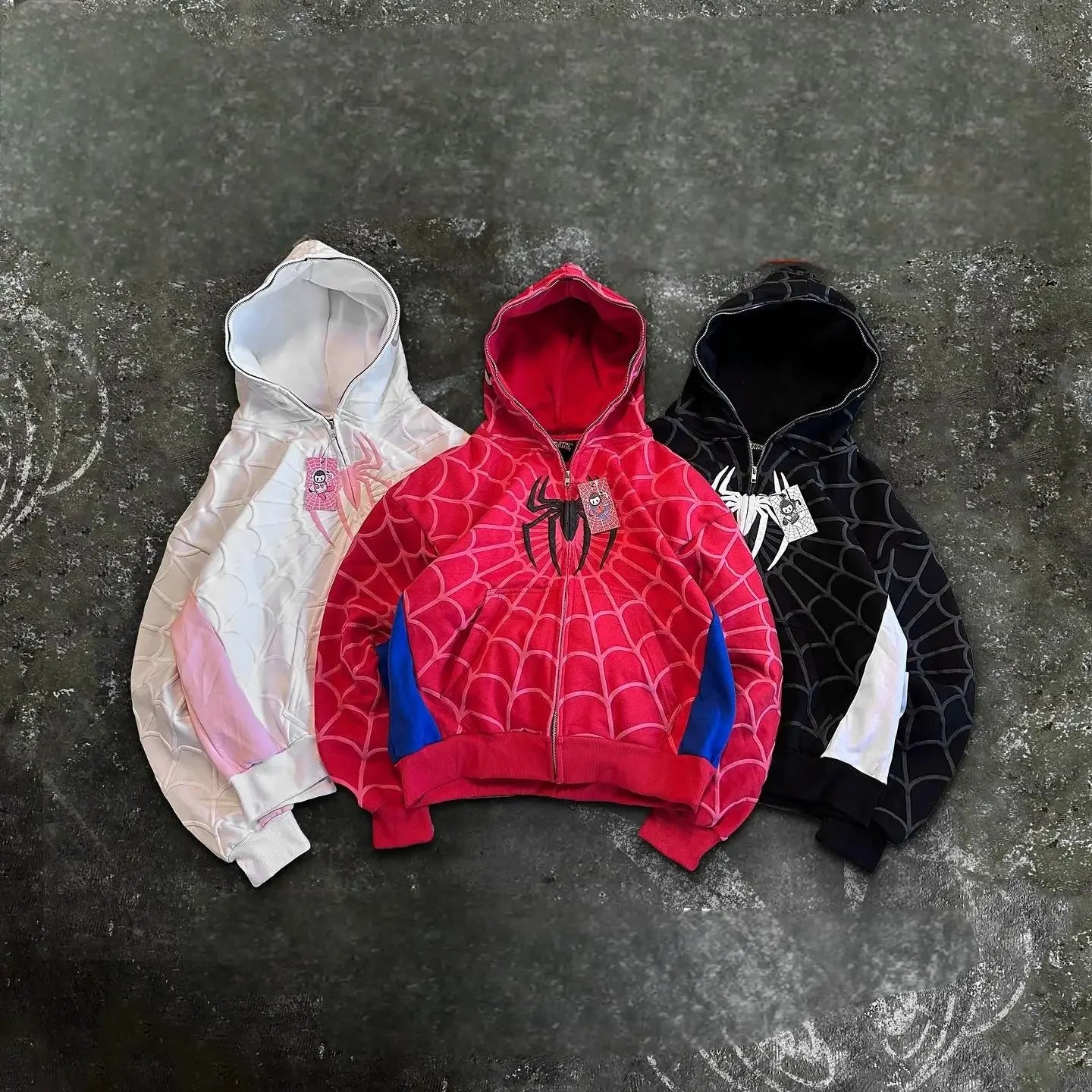 Y2k Retro Gothic America Spider Hoodies Fashion Oversized