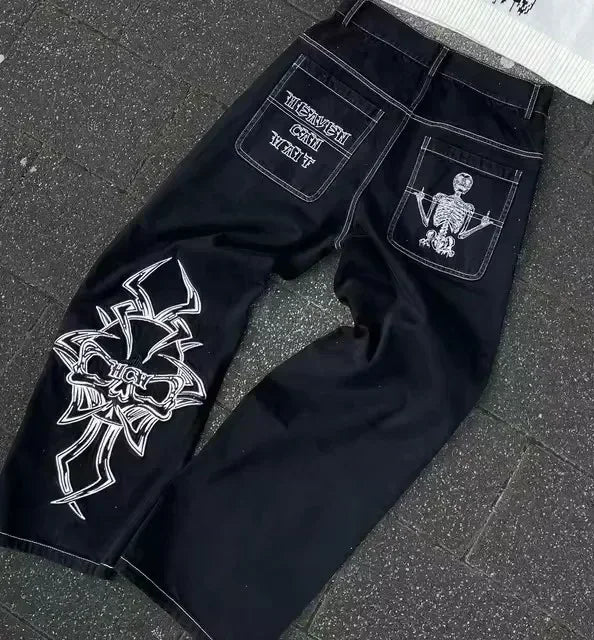 Y2K Distressed Wide Leg Jeans