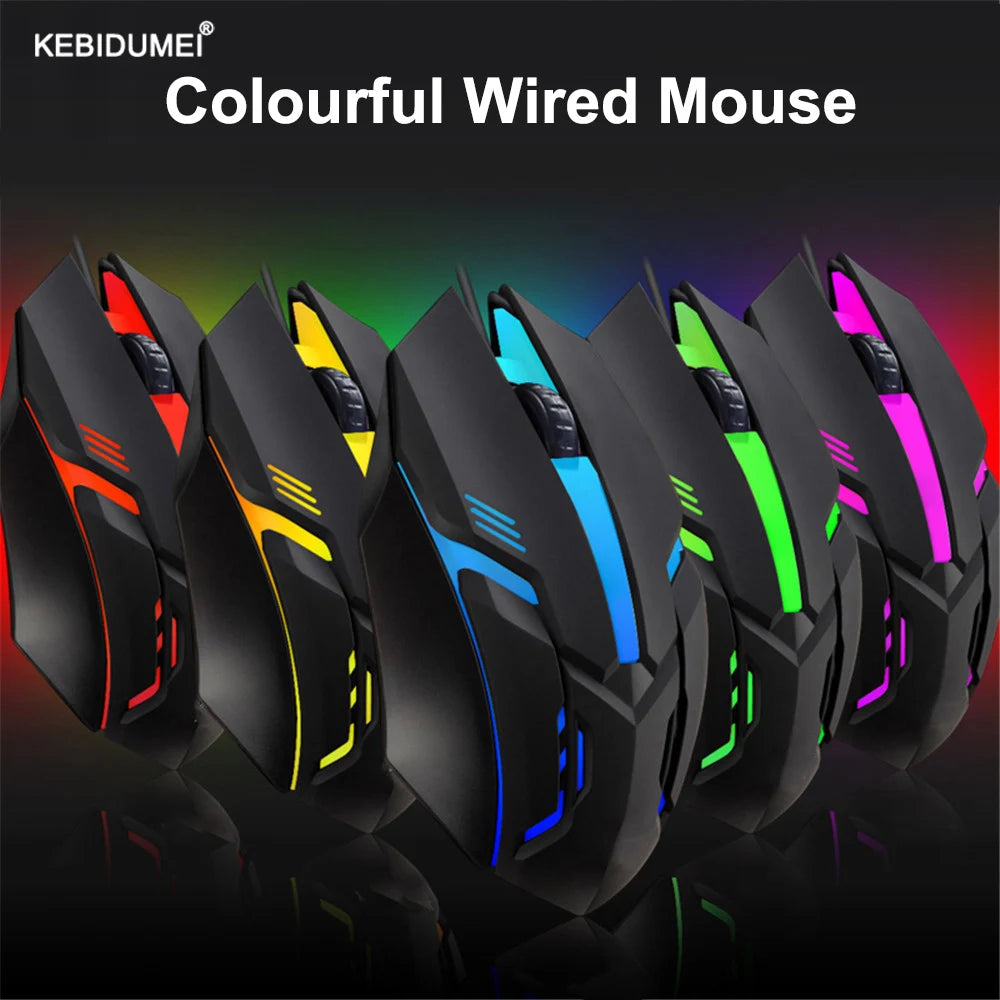 E-Sports USB Wired Mouse Colorful LED Gaming Mouse