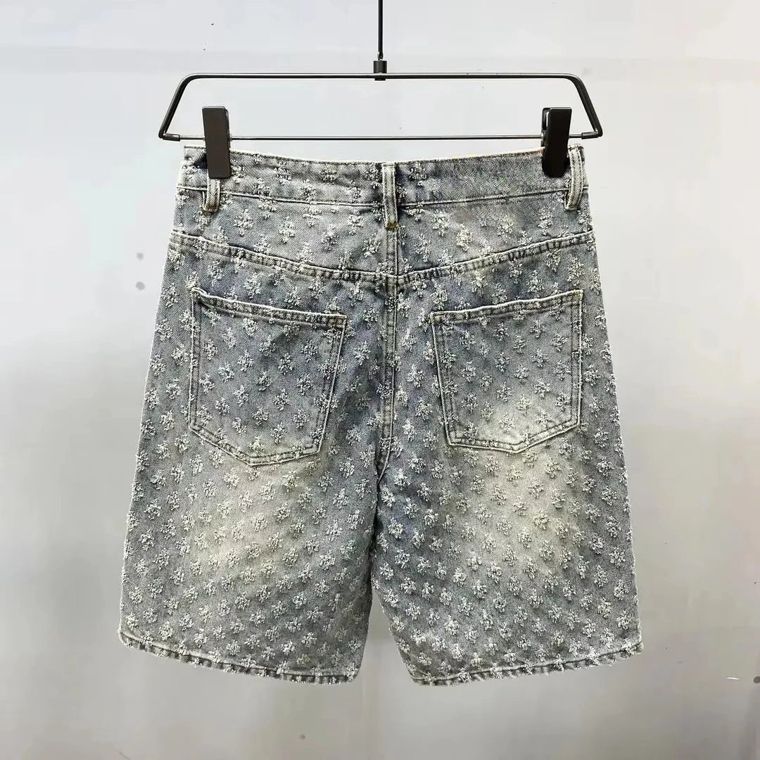 Y2K Light Luxury Quality Retro Denim Shorts