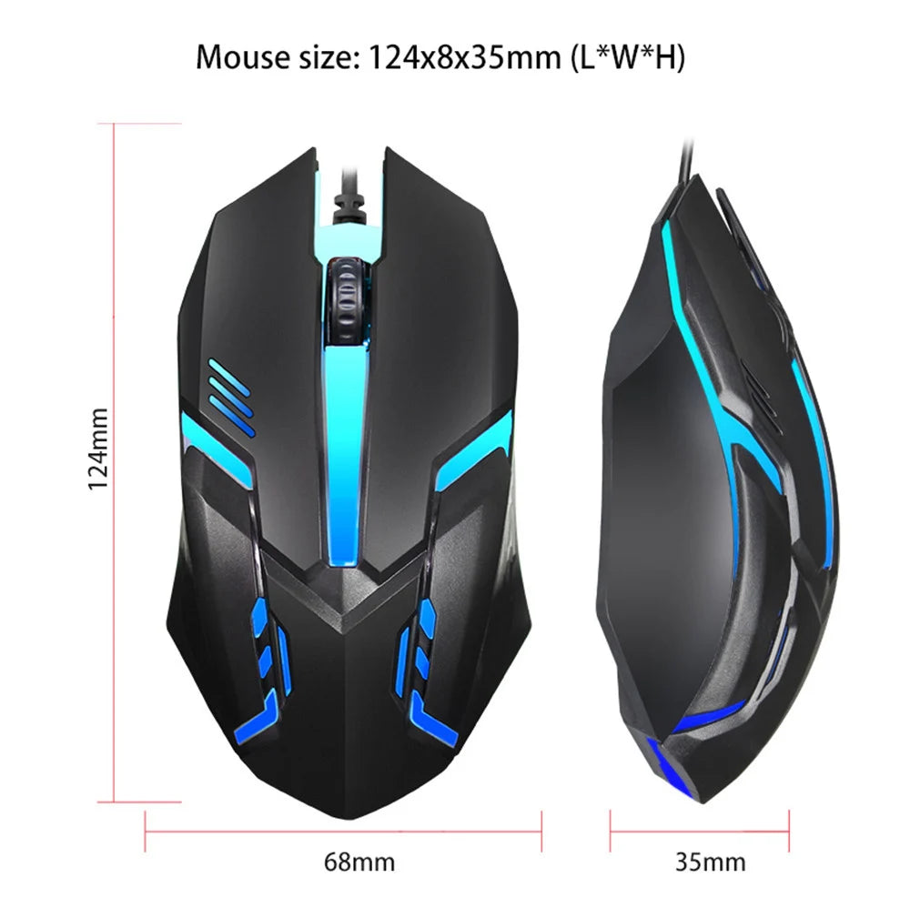E-Sports USB Wired Mouse Colorful LED Gaming Mouse