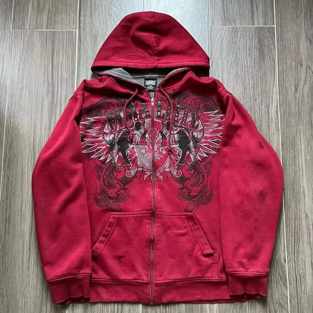 Red Zip Hoodie