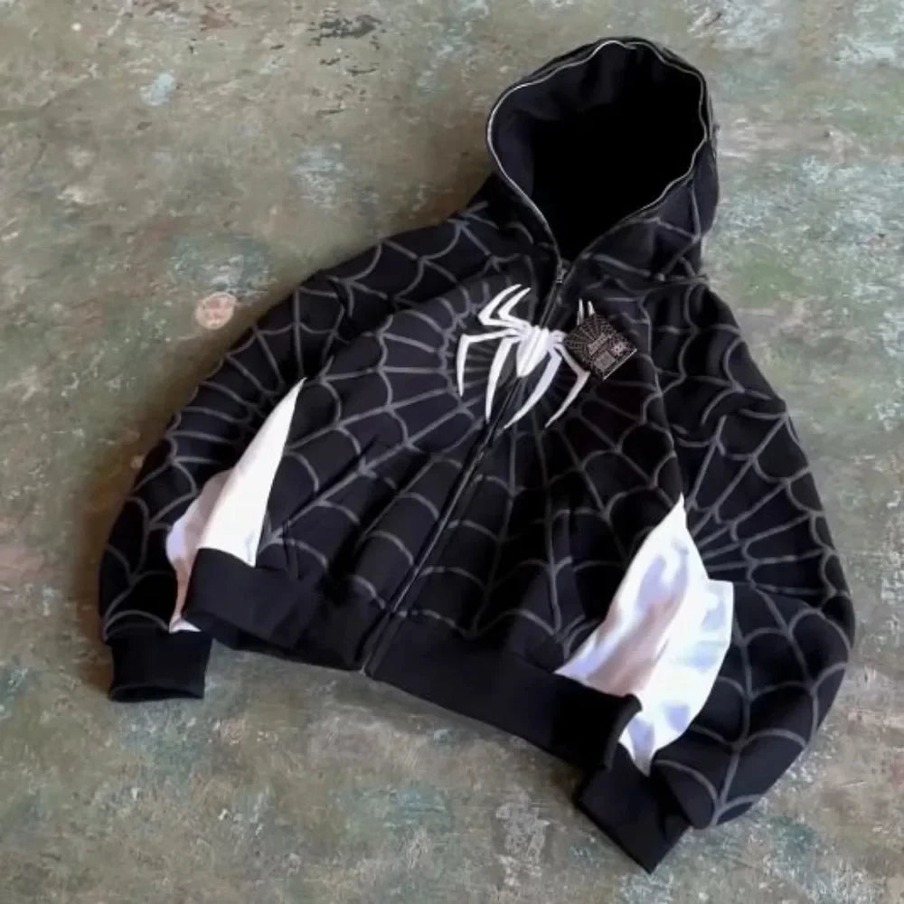 Y2k Retro Gothic America Spider Hoodies Fashion Oversized
