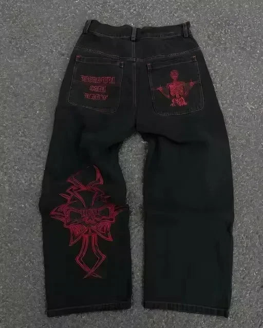 Y2K Distressed Wide Leg Jeans