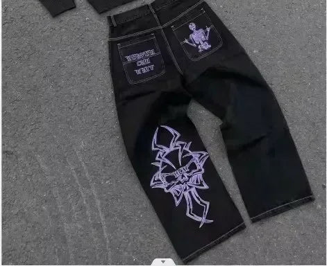 Y2K Distressed Wide Leg Jeans