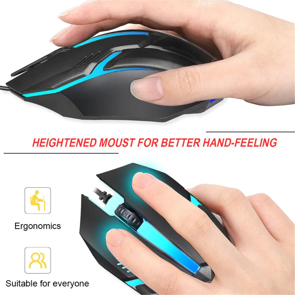 E-Sports USB Wired Mouse Colorful LED Gaming Mouse