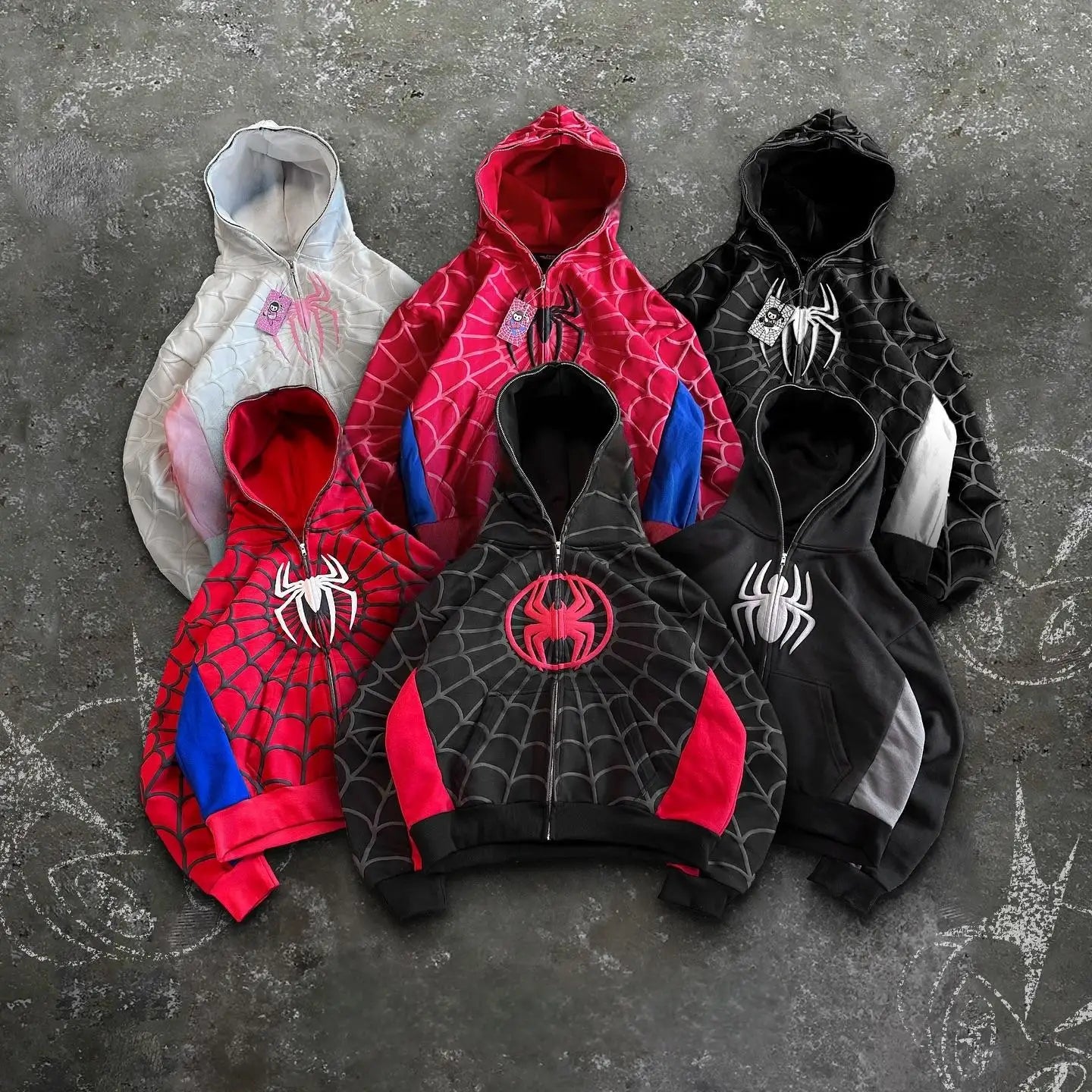 Y2k Retro Gothic America Spider Hoodies Fashion Oversized