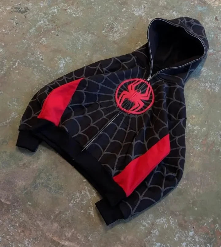 Y2k Retro Gothic America Spider Hoodies Fashion Oversized