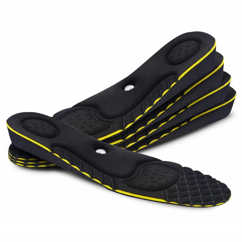 Magnet Massage invisiable Height Increase Insoles for Men Women Arch Support Lift Elevator Shoes Pads 2-5CM up Heighten Lift