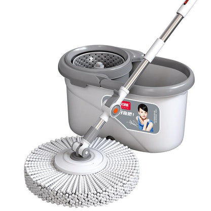 360° Spin Mop and Bucket Set with 2 Microfiber Refills, a Stainless Steel Adjustable Telescopic Pole, and a Plastic Bucket for Household General Cleaning. Wipes Steam Mop Roll Mop Magic Eraser Mop Super Mop