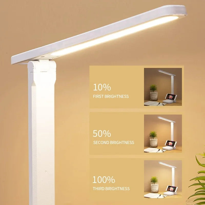Folding Table Lamp USB Touch Dimmable Night Light
