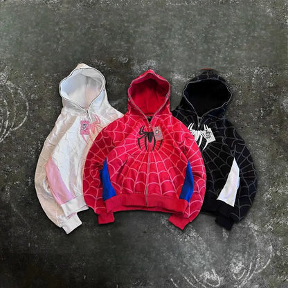 Y2k Retro Gothic America Spider  Hoodies Fashion Oversized