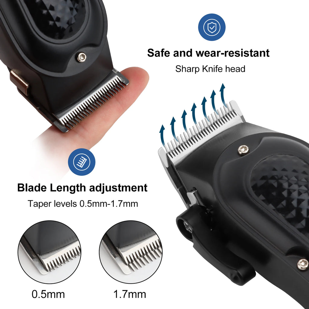 Mans Hair Clipper Set Metal Electric Cordless Hair Trimmer for Barber