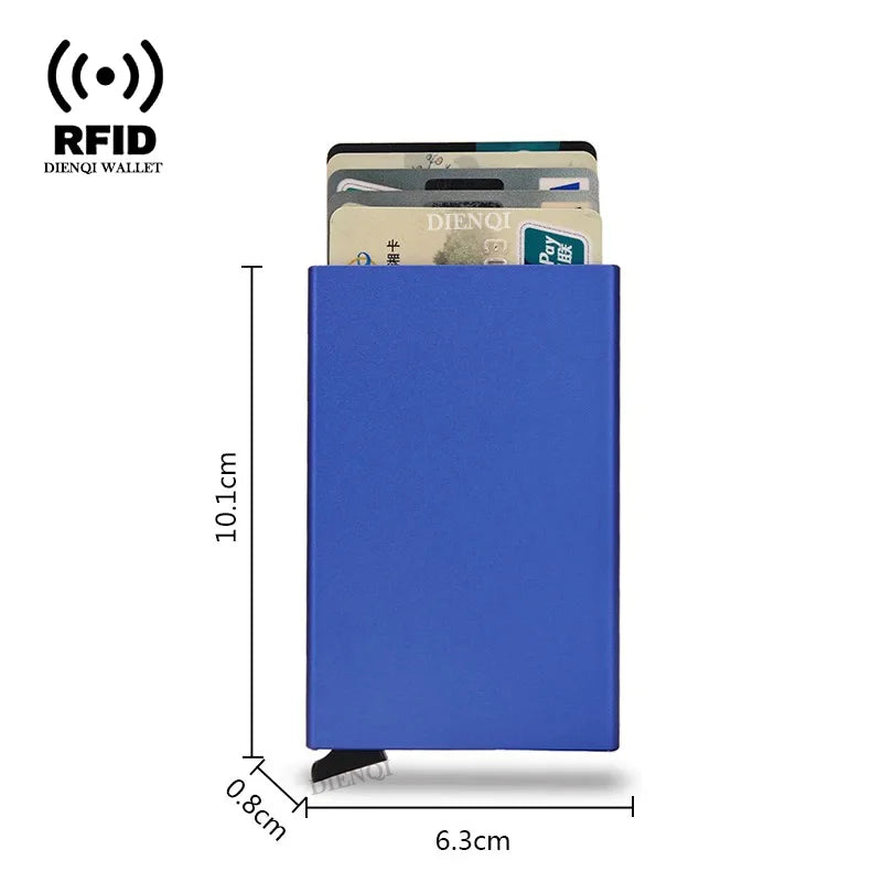 Credit Card Holder Metal Thin Slim Smart Wallet