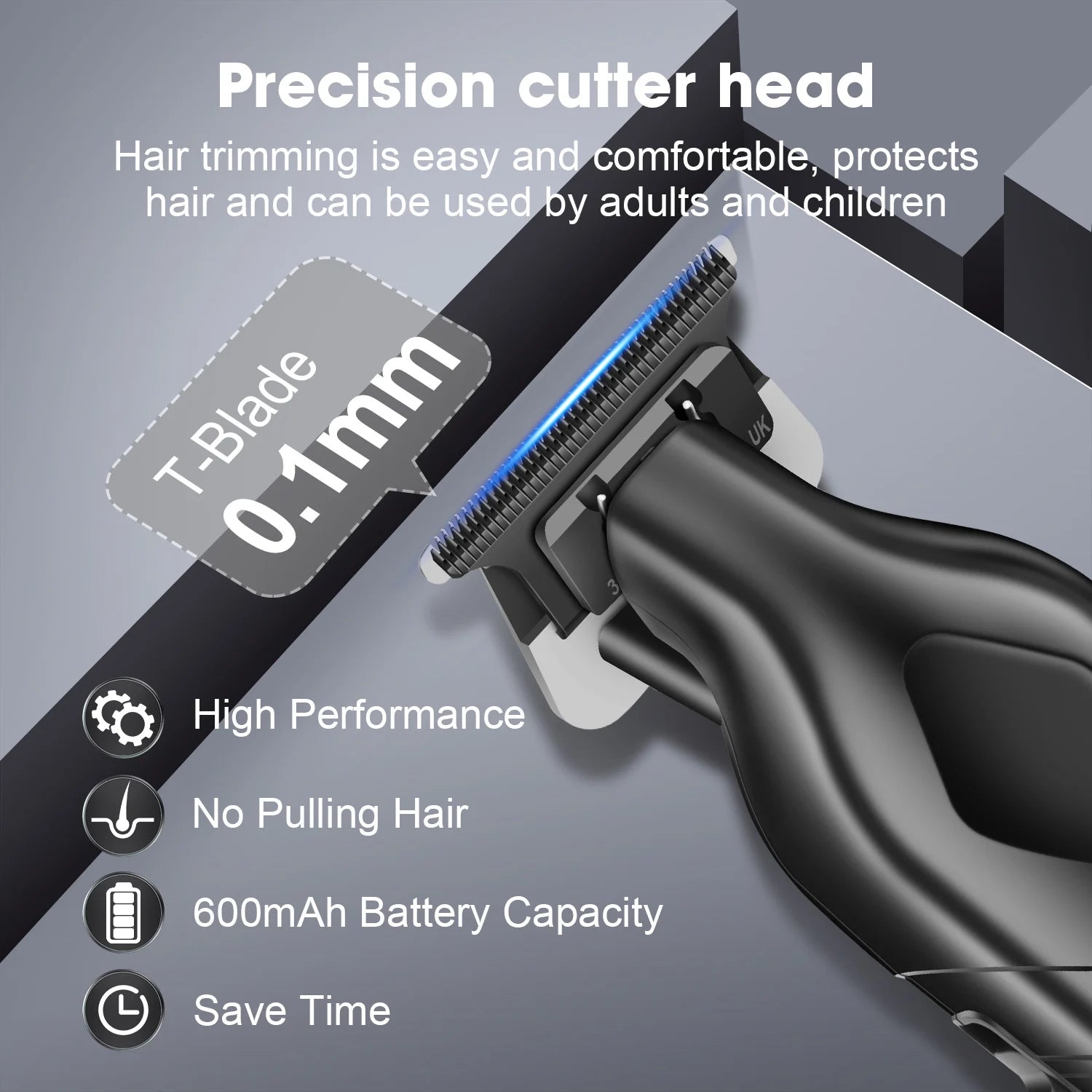 Mans Hair Clipper Set Metal Electric Cordless Hair Trimmer for Barber