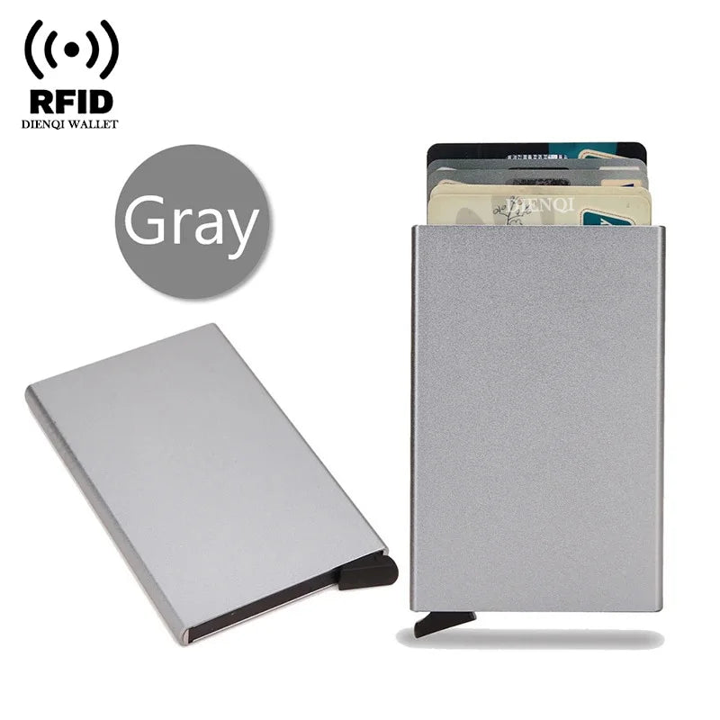Credit Card Holder Metal Thin Slim Smart Wallet