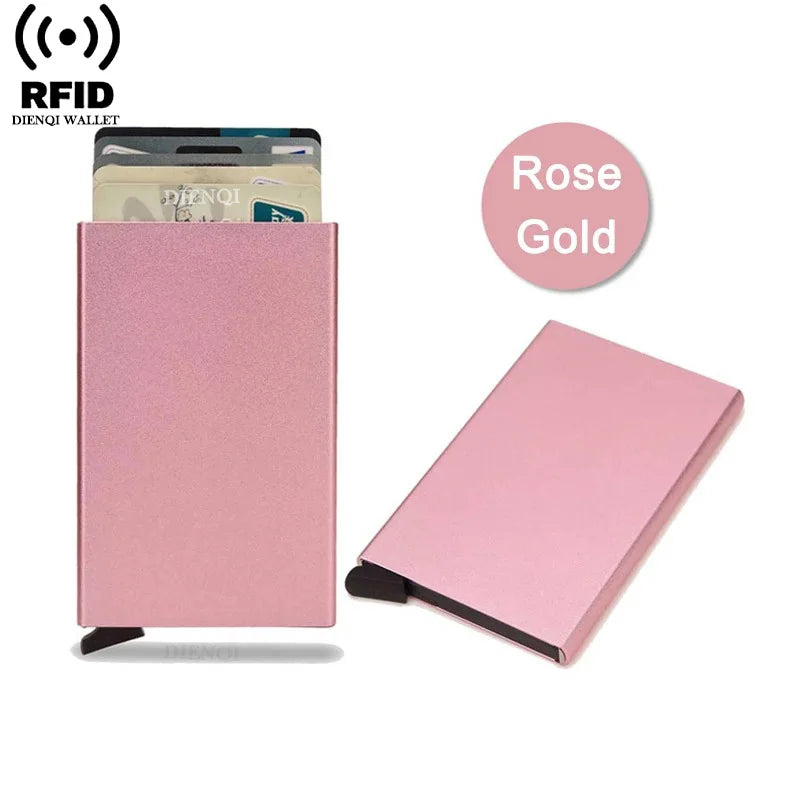 Credit Card Holder Metal Thin Slim Smart Wallet