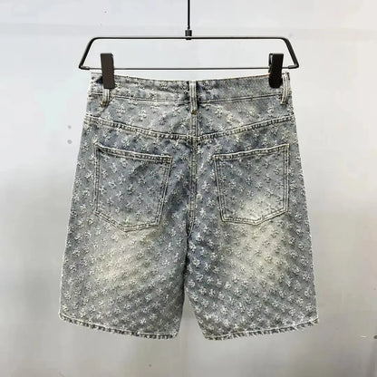 Y2K Light Luxury Quality Retro Denim Shorts