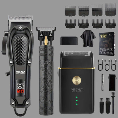 Mans Hair Clipper Set Metal Electric Cordless Hair Trimmer for Barber