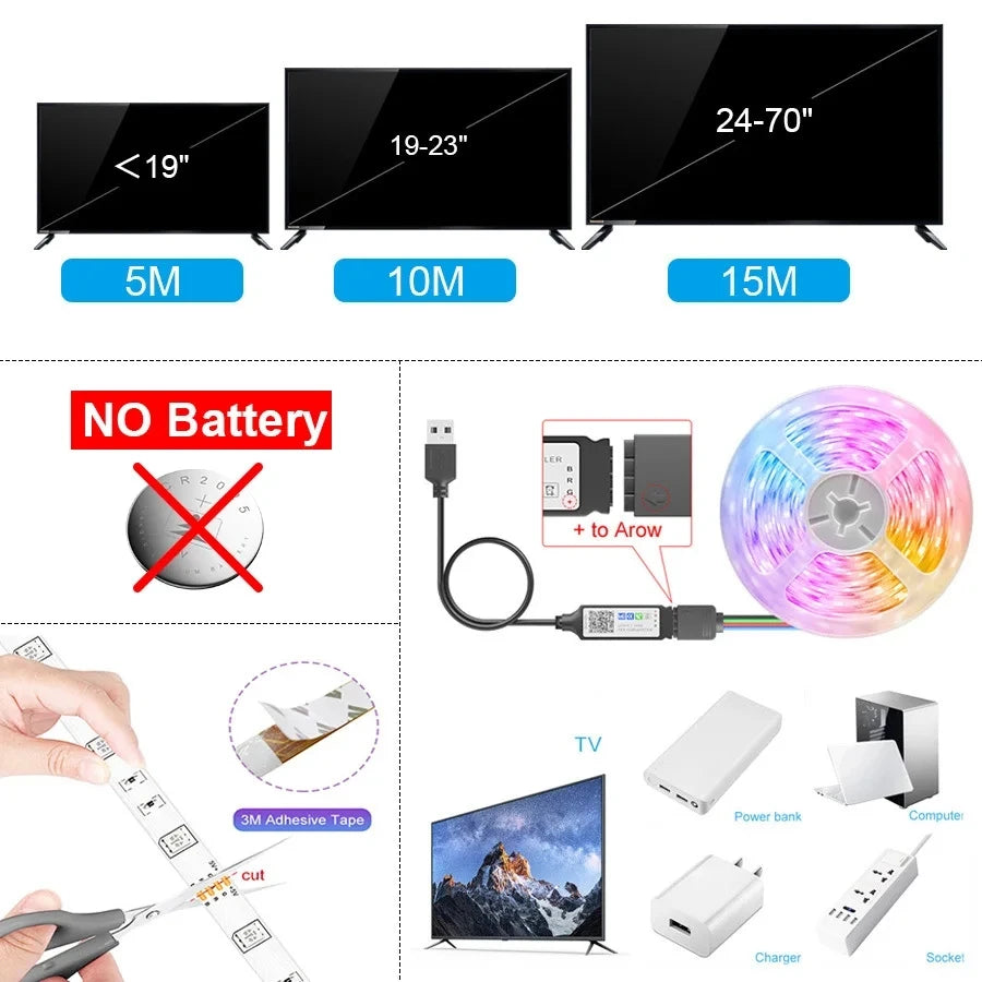 WIFI Led Lights for Room Music Sync RGB Led Strip Lights