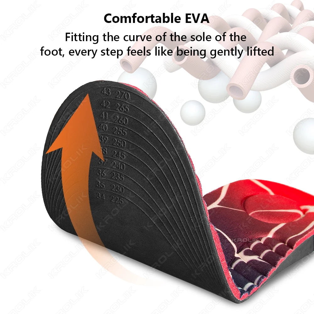 Magnet Massage invisiable Height Increase Insoles for Men Women