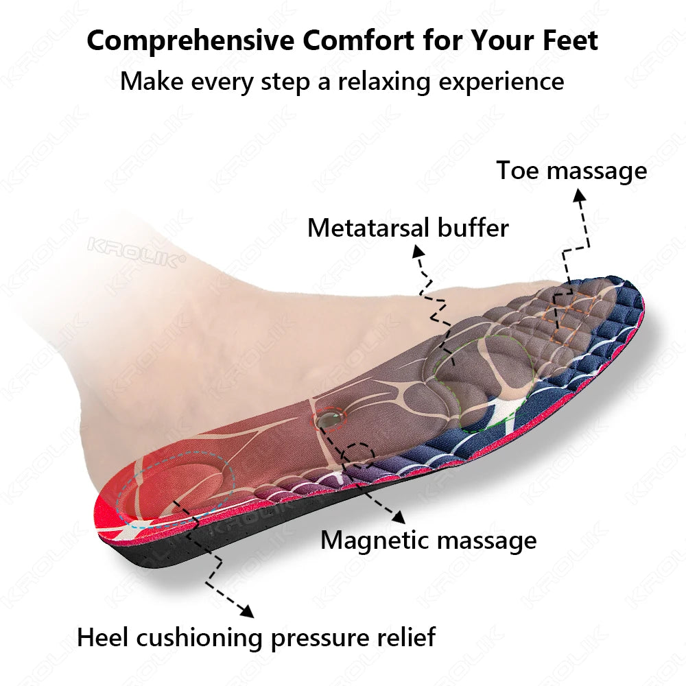 Magnet Massage invisiable Height Increase Insoles for Men Women