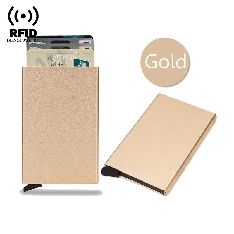 Credit Card Holder Metal Thin Slim Smart Wallet