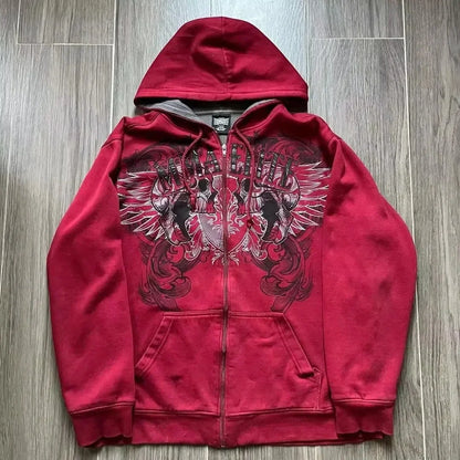 Red Zip Hoodie