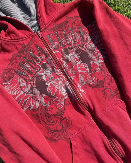 Red Zip Hoodie