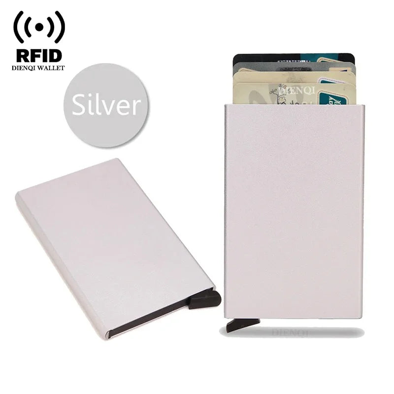 Credit Card Holder Metal Thin Slim Smart Wallet