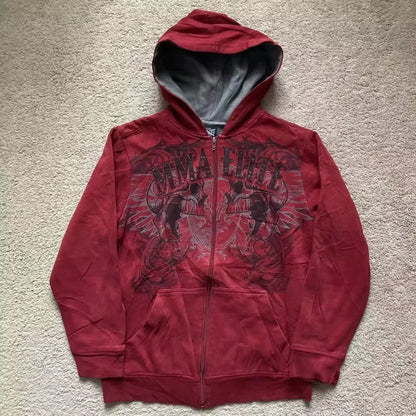 Red Zip Hoodie