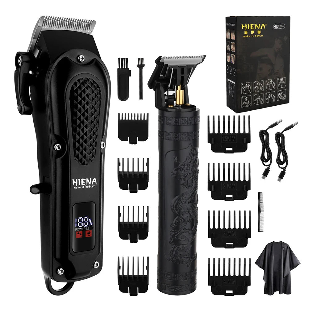 Mans Hair Clipper Set Metal Electric Cordless Hair Trimmer for Barber
