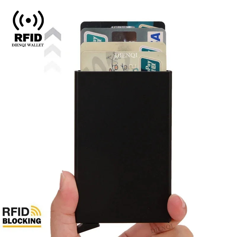 Credit Card Holder Metal Thin Slim Smart Wallet