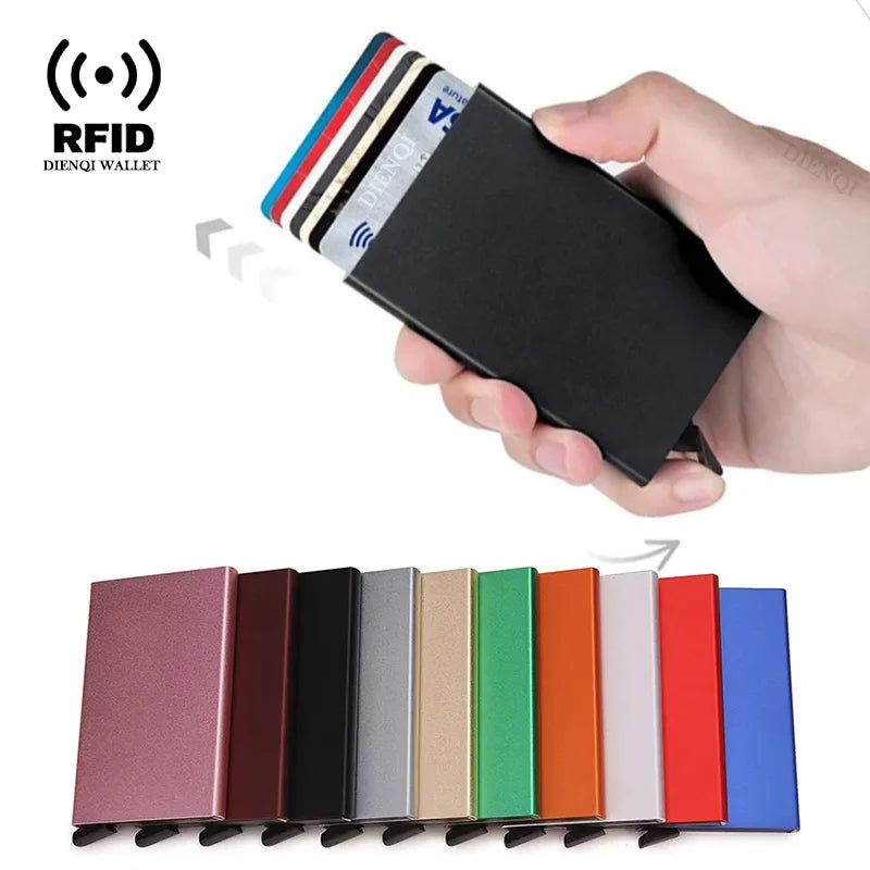 Credit Card Holder Metal Thin Slim Smart Wallet